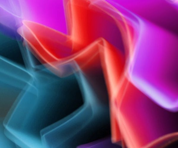 Abstract energy waves in neon petrol colors